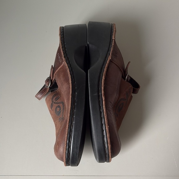 Naot Camila Brown Leather Comfort Shoes Slide Clog Mule Size 41 - Picture 7 of 10